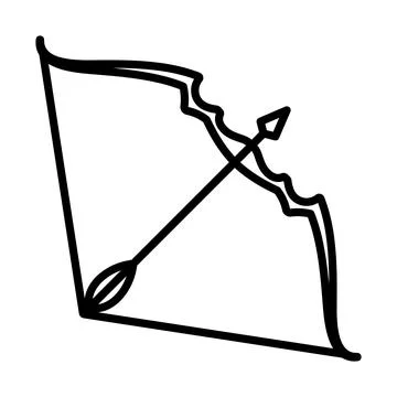 Icon Of Bow And Arrow Stock Illustration