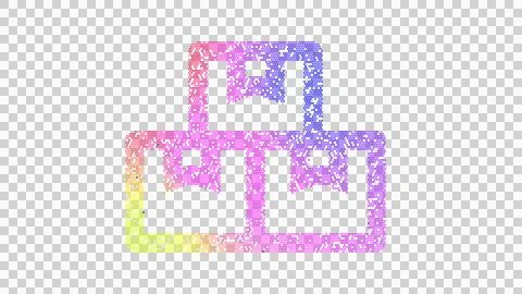 Icon boxes is made up of LED square shapes. There are bright diodes and there 스톡 일러스트