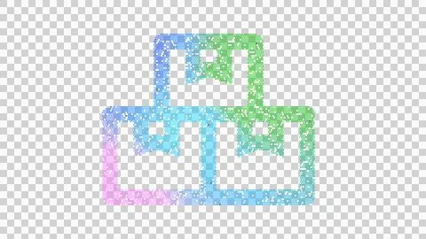 Icon boxes is made up of LED square shapes. There are bright diodes and there 스톡 일러스트