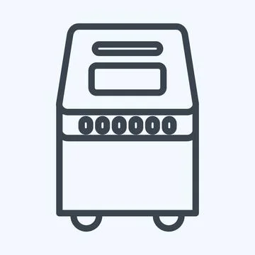 Icon Bread Maker. suitable for Kitchen Appliances symbol. line style. simple  Stock Illustration