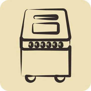 Icon Bread Maker. suitable for Kitchen Appliances symbol. hand drawn style... Stock Illustration