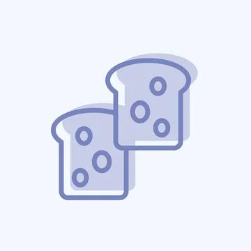 Icon Bread. suitable for Garden symbol. two tone style. simple design editabl Stock Illustration