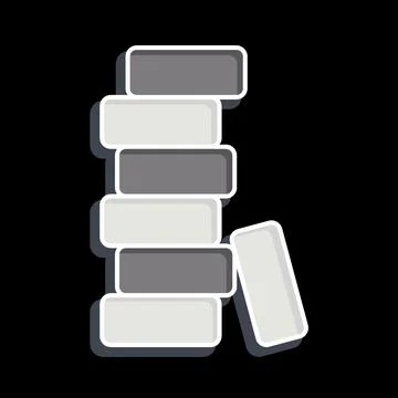 Icon Brick. related to Building Material symbol. glossy style. simple desig.. Stock Illustration
