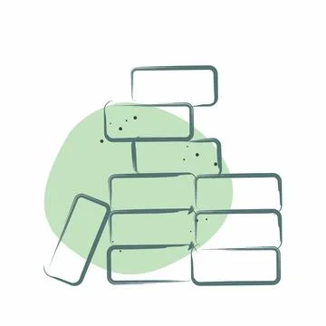 Icon Brickwork. related to Building Material symbol. Color Spot Style. simp.. Ilustración de archivo