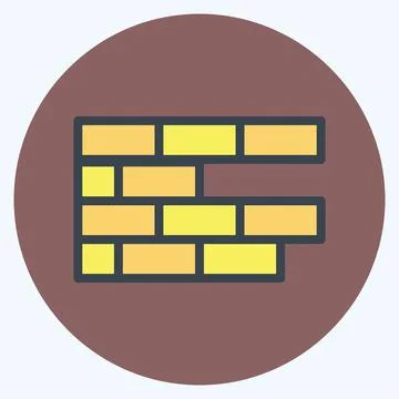 Icon Brickwork. suitable for building symbol. color mate style. simple design Ilustración de archivo