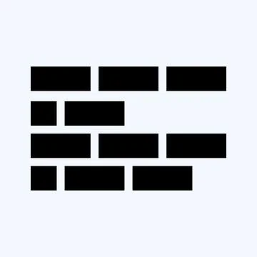 Icon Brickwork. suitable for building symbol. glyph style. simple design edit Ilustración de archivo