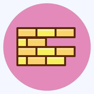 Icon Brickwork. suitable for building symbol. flat style. simple design edita Ilustración de archivo