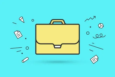Icon of briefcase Stock Illustration