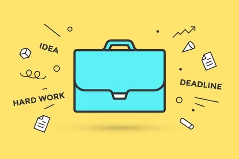 Icon of briefcase Stock Illustration