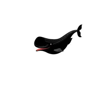 Icon bright vector whale Stock Illustration