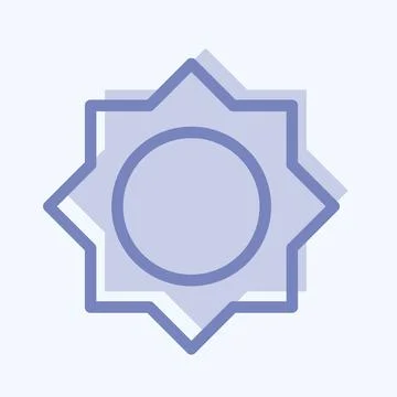 Icon Brightness I - Two Tone Style - Simple illustration,Editable stroke Stock Illustration