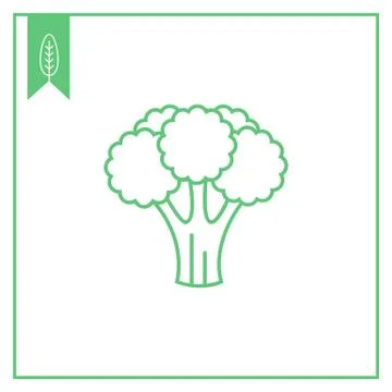 Icon of broccoli curd Stock-Illustration