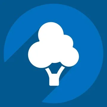 Icon Broccoli. related to Fruit and Vegetable symbol. long shadow style. si.. Stock Illustration