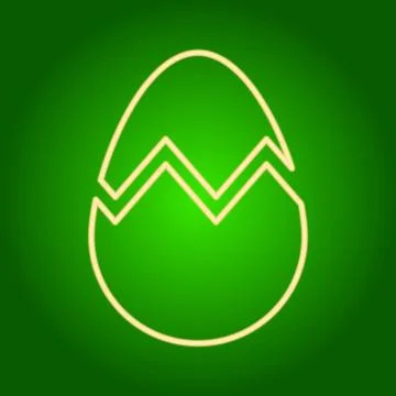 Icon broken Easter egg. Stock Illustration