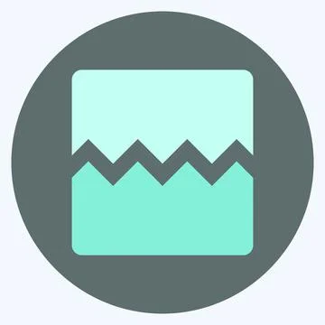 Icon Broken Image - Flat Style - Simple illustration,Editable stroke Stock Illustration