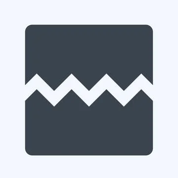 Icon Broken Image - Glyph Style - Simple illustration,Editable stroke Stock Illustration