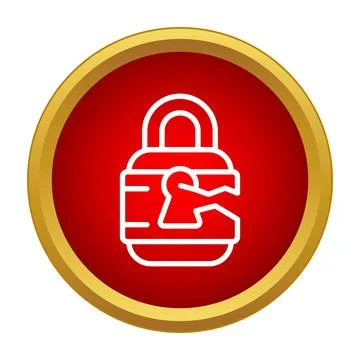 Icon of a broken padlock symbolizing a data breach or system vulnerability イラスト素材