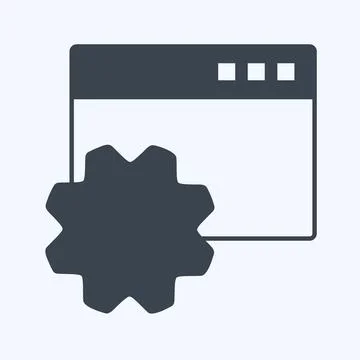 Icon Browser Configurations. suitable for Programming symbol. glyph style. si Stock Illustration