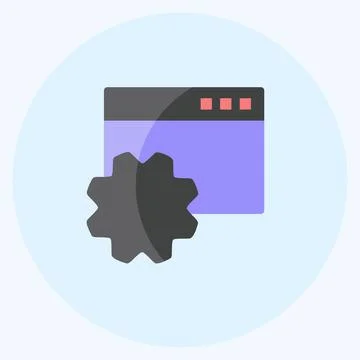 Icon Browser Configurations. suitable for Programming symbol. flat style. sim Stock Illustration