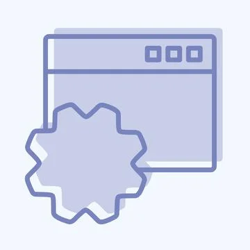 Icon Browser Configurations. suitable for Programming symbol. two tone style. Stock Illustration