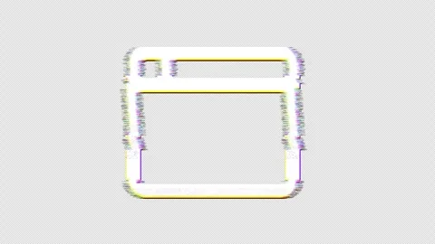 Icon browser is distorted. Glitch. Noise, chromatic aberration, geometric Stock Footage 305675778