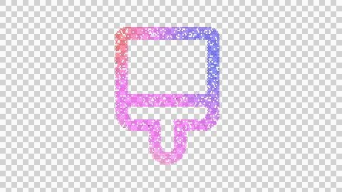Icon brush is made up of LED square shapes. There are bright diodes and there Stock Illustration