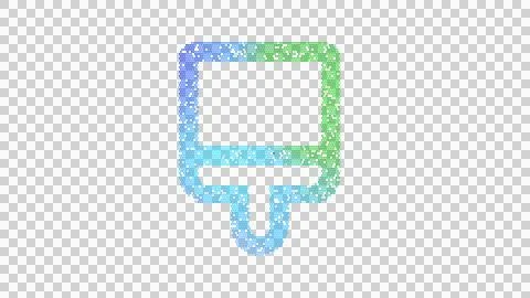 Icon brush is made up of LED square shapes. There are bright diodes and there Stock Illustration