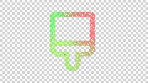 Icon brush is made up of LED square shapes. There are bright diodes and there Stock Illustration