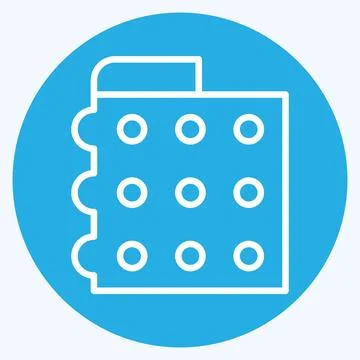 Icon Bubble Wrap. related to Plastic Product symbol. blue eyes style. desig.. Stock Illustration