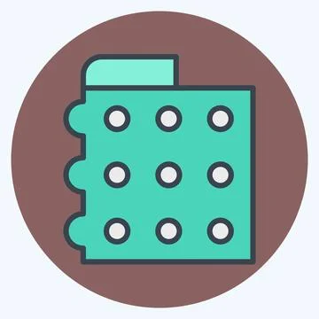 Icon Bubble Wrap. related to Plastic Product symbol. color mate style. desi.. Stock Illustration