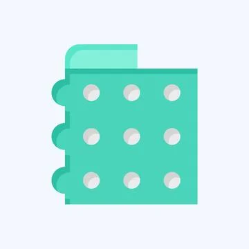 Icon Bubble Wrap. related to Plastic Product symbol. flat style. design edi.. Stock Illustration