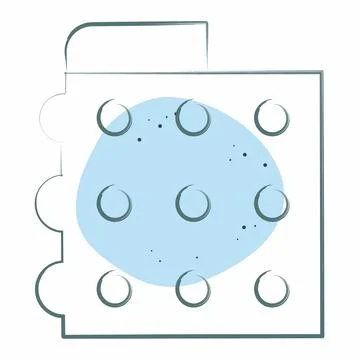 Icon Bubble Wrap. related to Plastic Product symbol. Color Spot Style. desi.. Stock Illustration