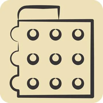 Icon Bubble Wrap. related to Plastic Product symbol. hand drawn style. desi.. Stock Illustration
