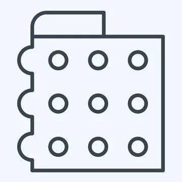 Icon Bubble Wrap. related to Plastic Product symbol. line style. design edi.. Stock Illustration