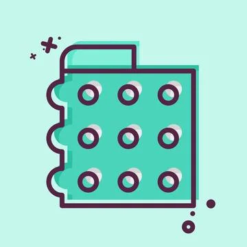 Icon Bubble Wrap. related to Plastic Product symbol. MBE style. design editab Stock Illustration
