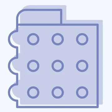 Icon Bubble Wrap. related to Plastic Product symbol. two tone style. design.. Stock Illustration