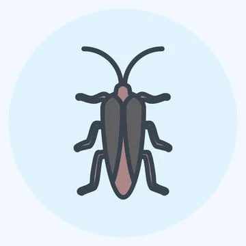 Icon Bug II. suitable for Animal symbol. color mate style. simple design edit Stock-Illustration