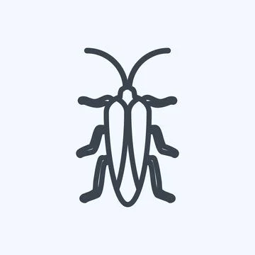 Icon Bug II. suitable for Animal symbol. line style. simple design editable.  Stock-Illustration