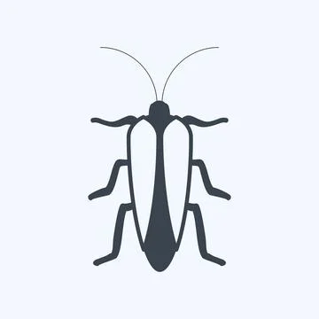 Icon Bug II. suitable for Animal symbol. glyph style. simple design editable. Stock-Illustration