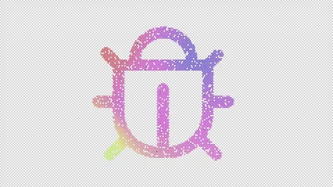 Icon bug is made up of LED square shapes that shimmer and flicker. There are Stock Footage 291306524