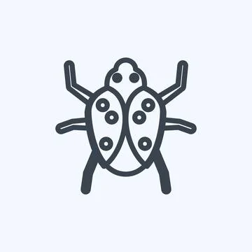 Icon Bug. suitable for Animal symbol. line style. simple design editable. des Stock-Illustration