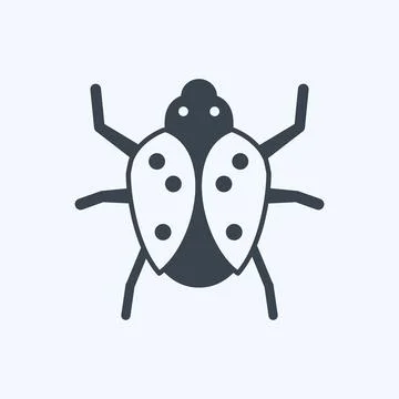 Icon Bug. suitable for Animal symbol. glyph style. simple design editable. de Stock-Illustration