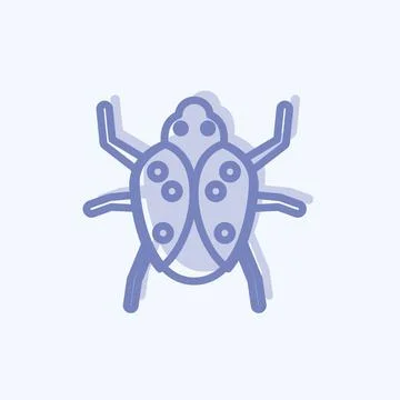 Icon Bug. suitable for Animal symbol. two tone style. simple design editable. Stock-Illustration