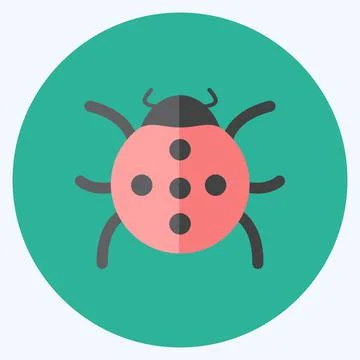 Icon Bug. suitable for Spring symbol. flat style. simple design editable. des Stock-Illustration
