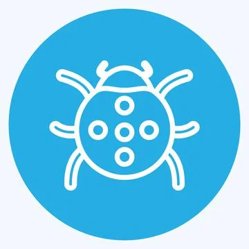 Icon Bug. suitable for Spring symbol. blue eyes style. simple design editable Stock-Illustration