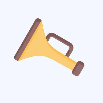 Icon Bugle. related to Instruments symbol. flat style. design editable Stock Illustration