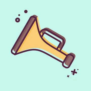 Icon Bugle. related to Instruments symbol. MBE style. design editable Stock Illustration