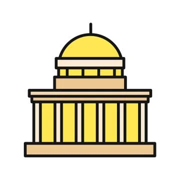 Icon Building Flat Design Isolated Ilustración de archivo