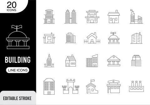 Icon Building Stock Illustration