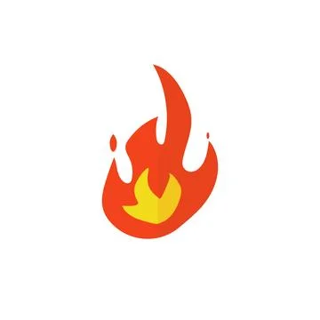 Icon of a burning fire. Fire and gas. Stock Illustration